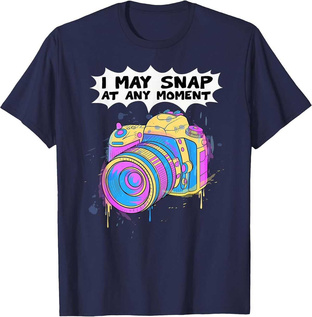 Photographer - Photography Camera T-Shirt - Navy Blue