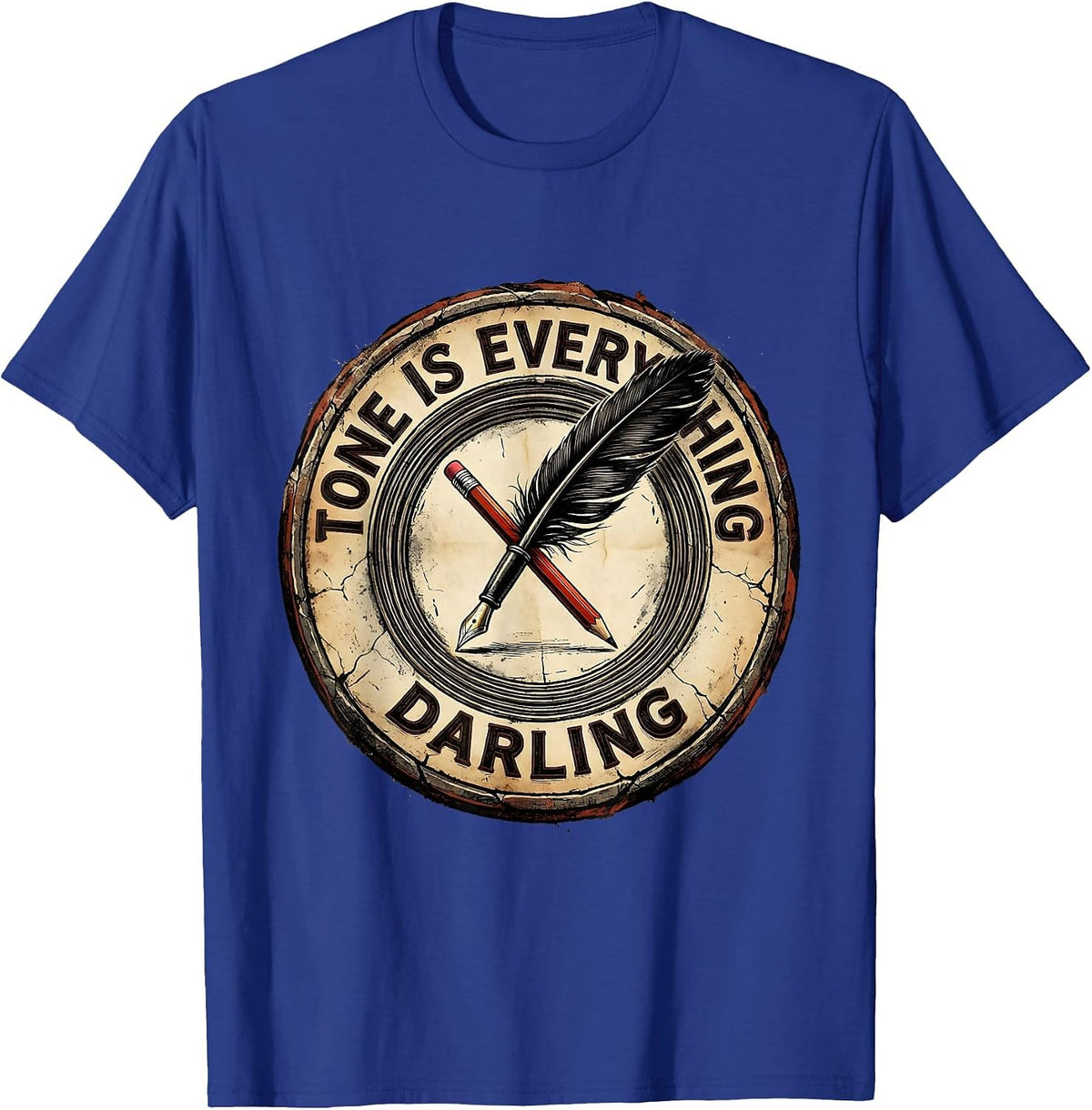 Tone Is Everything Darling English Teacher Design T-Shirt - Royal Blue