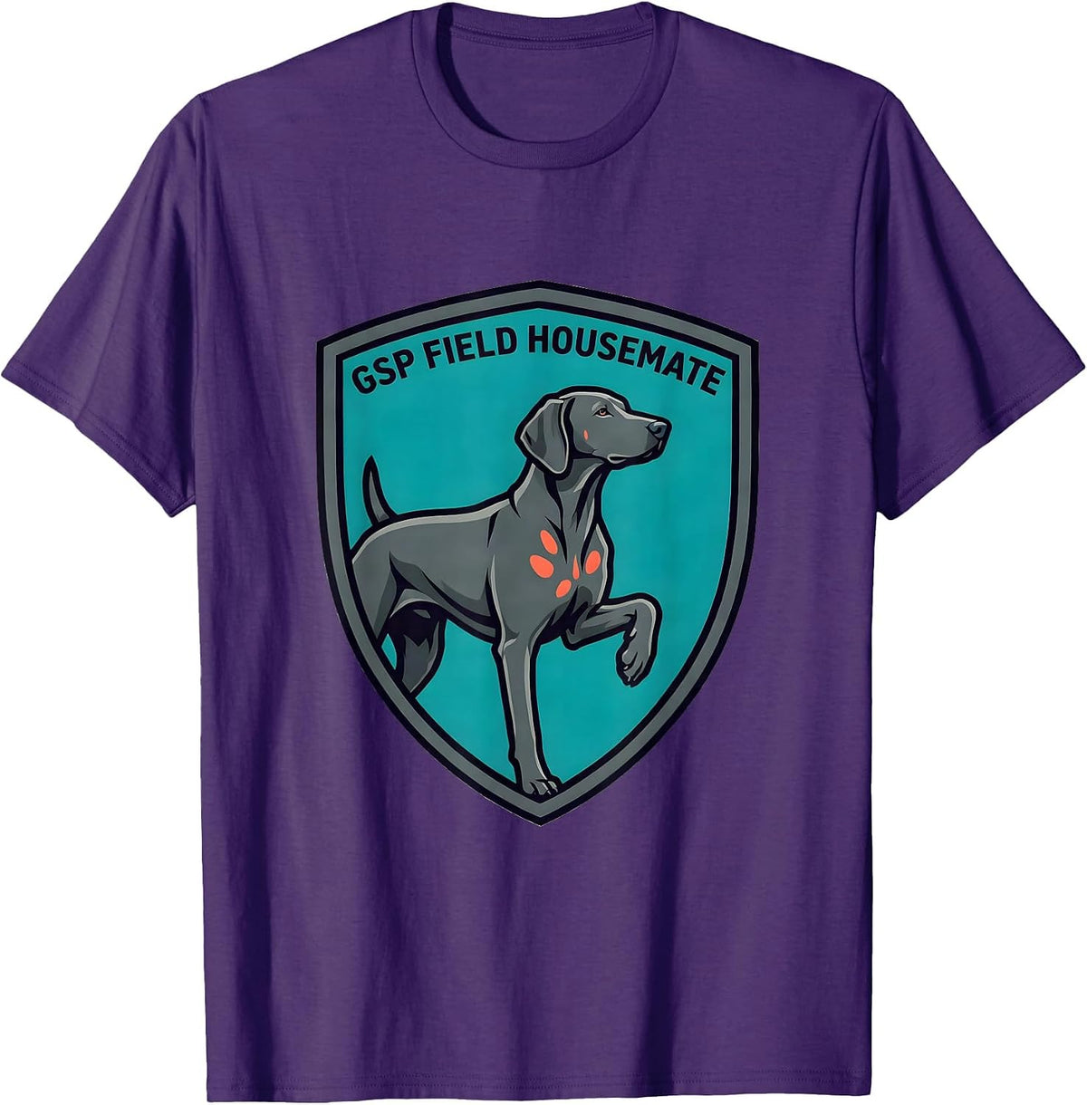 GSP Field Housemate Funny German Shorthaired Pointer Dog T-Shirt - Purple