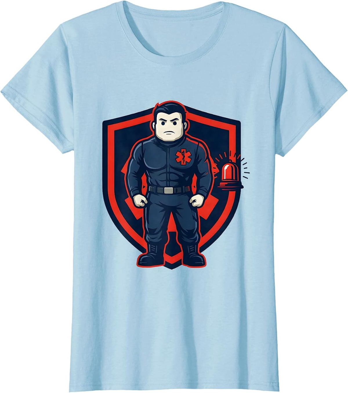 Paramedic Mannequin Deadpan Humor EMS Worker Gift T-Shirt - Baby Blue