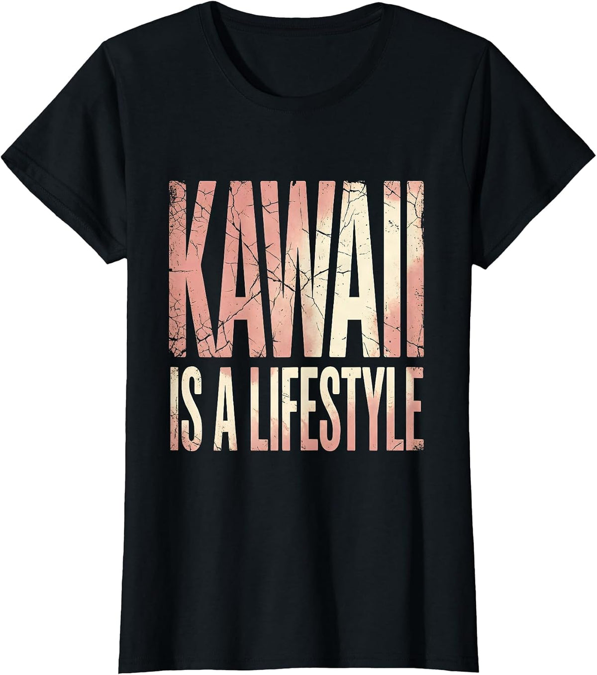 Women's Kawaii Is A Lifestyle Cute Aesthetic Design T-Shirt - Black
