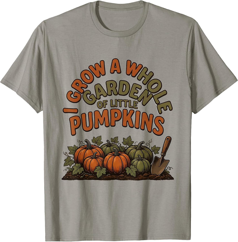 I Grow a Whole Garden of Little Pumpkins Vintage Teacher T-Shirt, Men, Slate Grey, 3X-Large - As Pictured