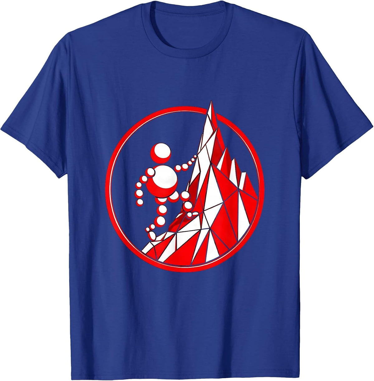 Dot Boy Rocky Mountain Peak Climbing Graphic T-Shirt - Royal Blue