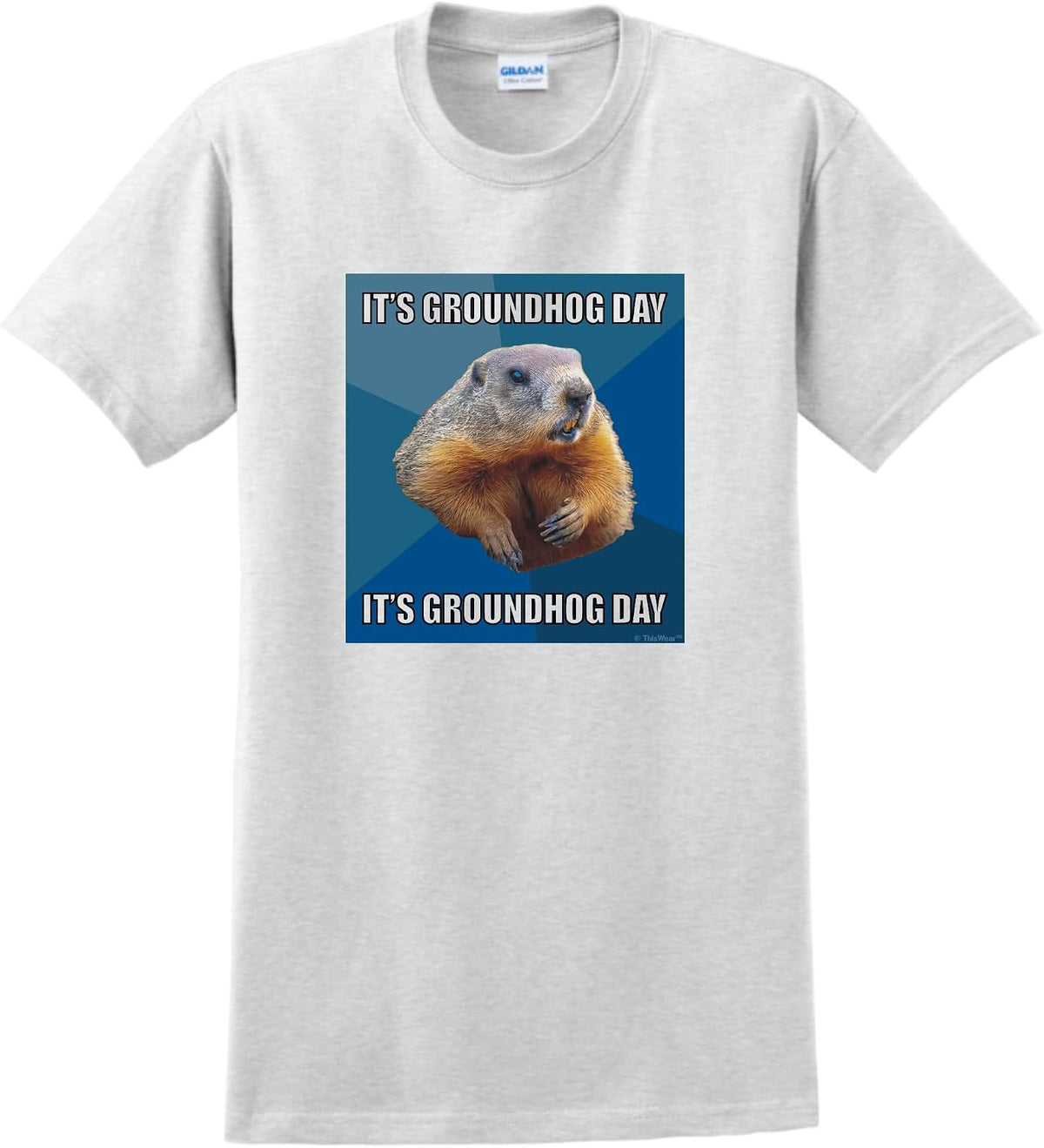ThisWear It's Groundhog Day Repeat Unisex Short Sleeve T-Shirt - Ash