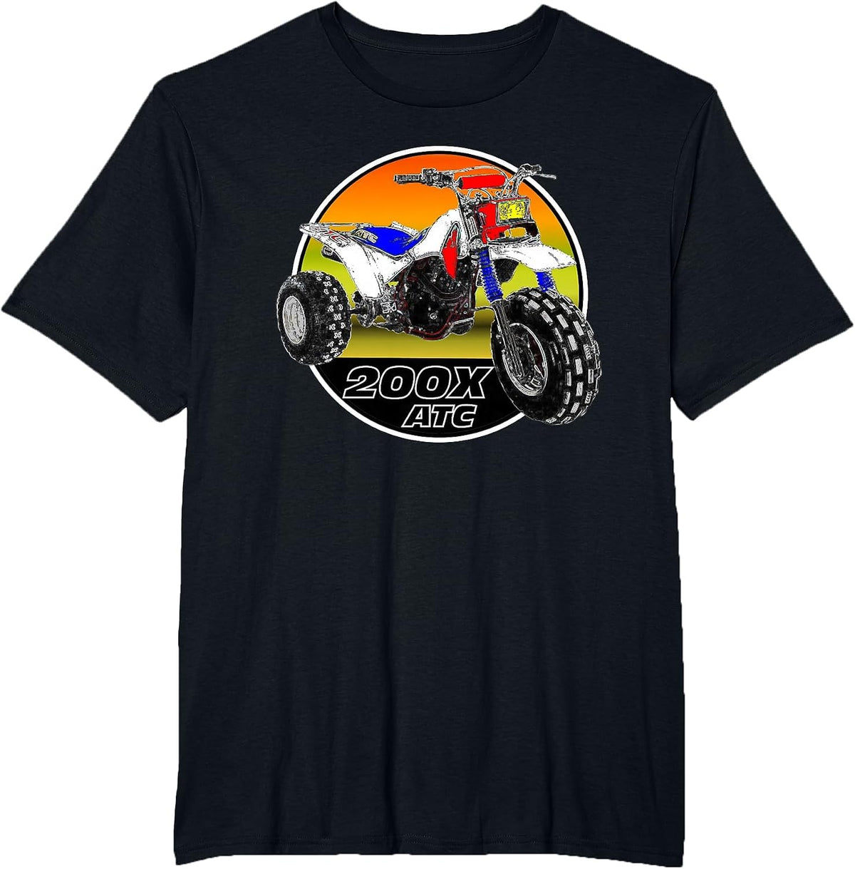 Three Wheeler 200x Vintage Retro ATV ATC T-Shirt - Black