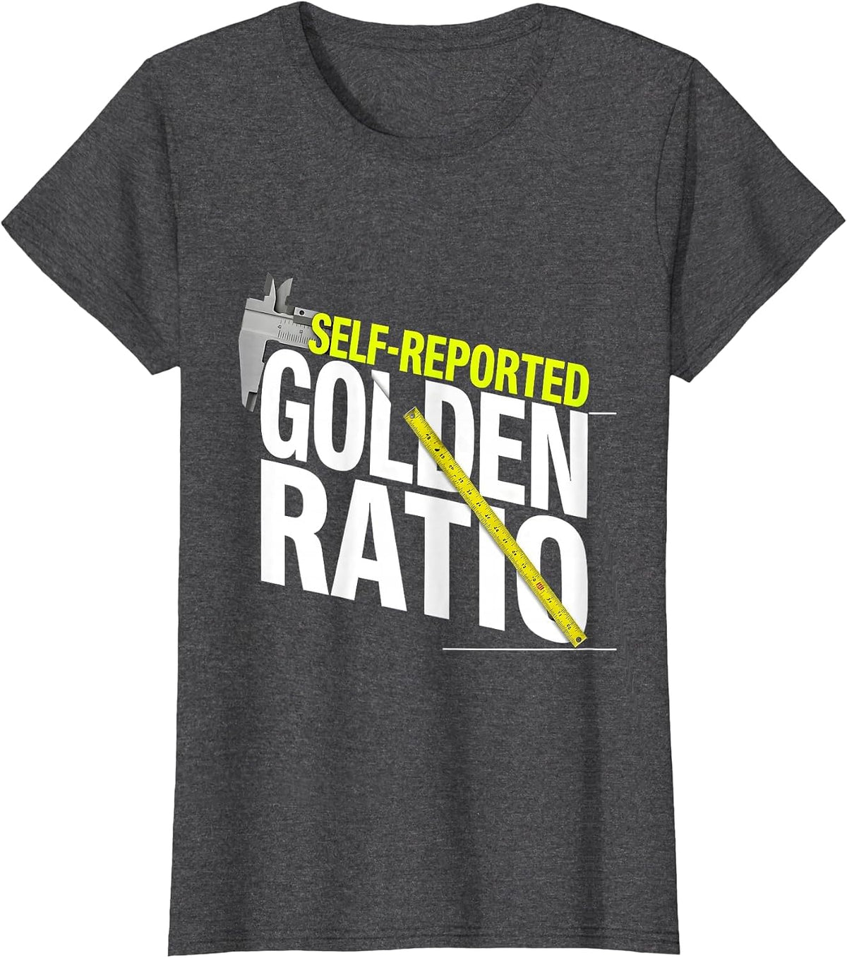 Women's Golden Ratio, Self-Reported Math Geometry Enthusiast T-Shirt - Dark Heather Grey