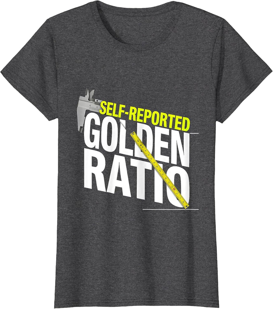 Women's Golden Ratio, Self-Reported Math Geometry Enthusiast T-Shirt - Dark Heather Grey