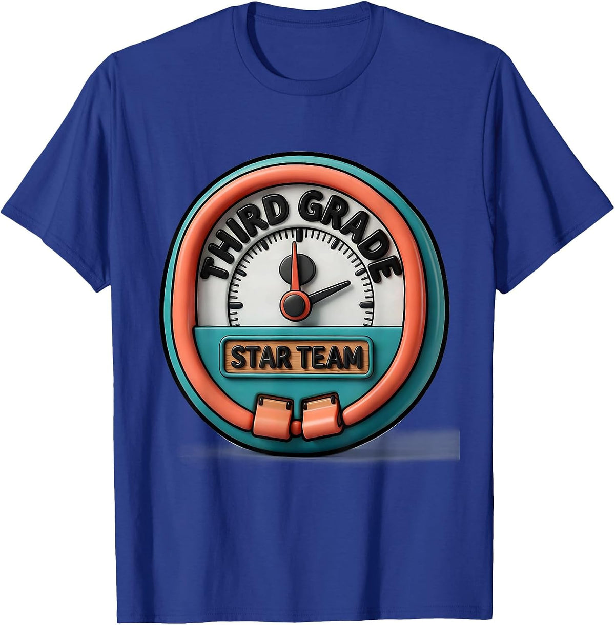 Men's Third Grade Star Team Funny Teacher Back to School Group T-Shirt - Royal Blue