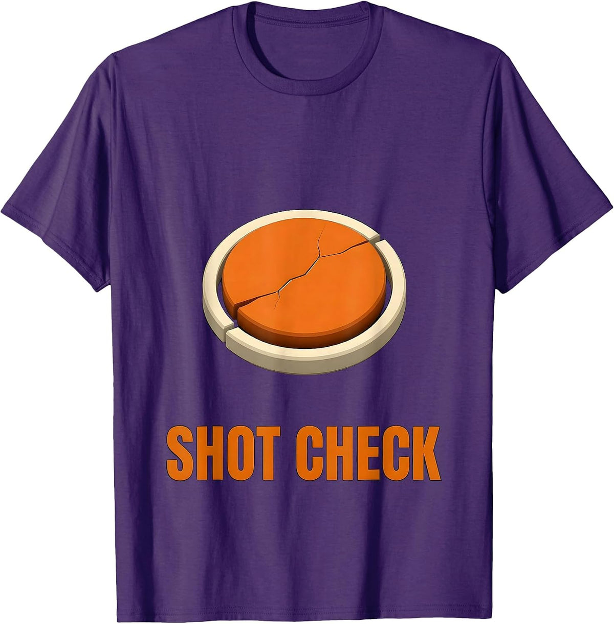 Men's Shot Check Isometric Clay Target Skeet Trap Shooting Humor T-Shirt - Purple