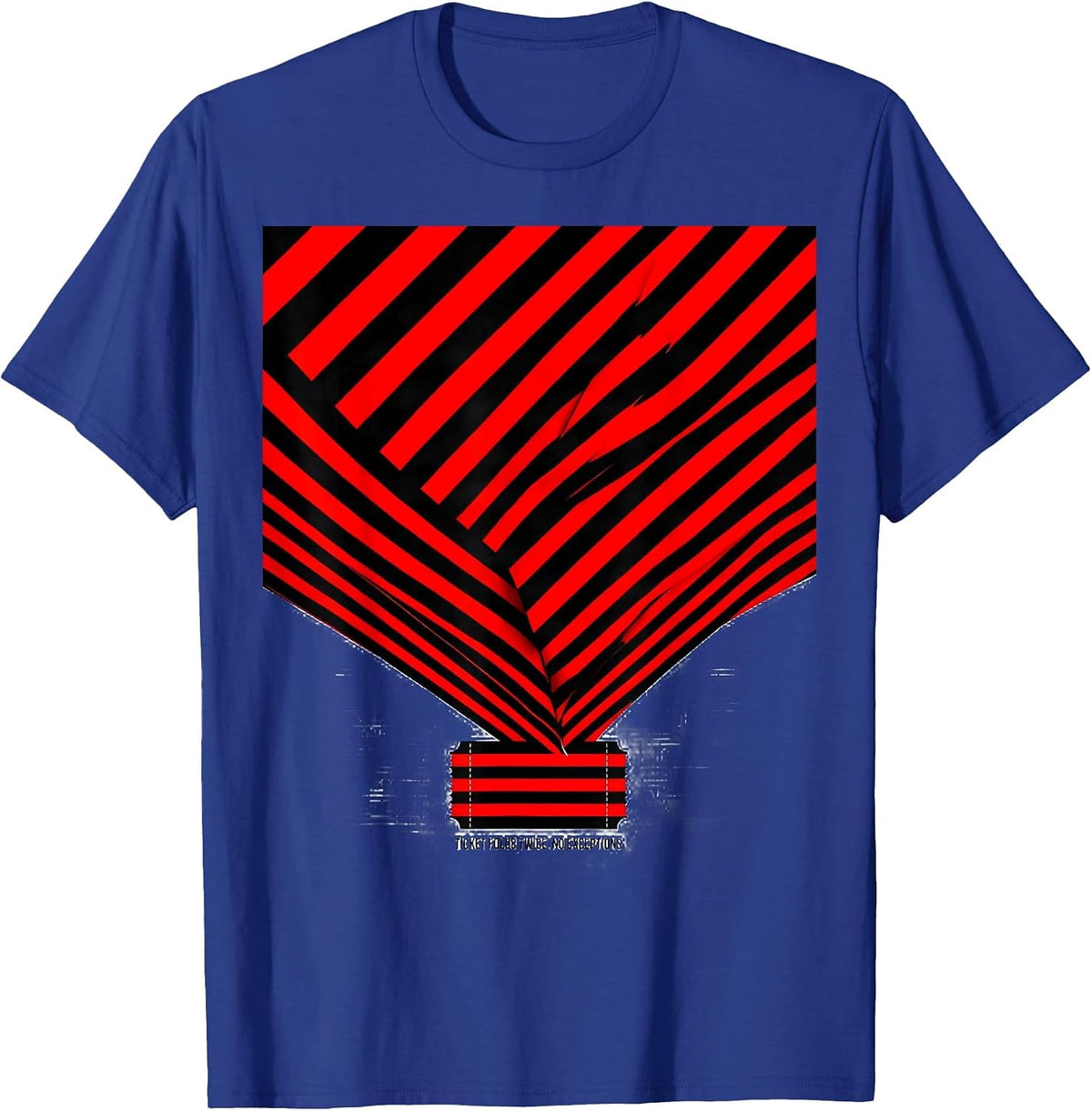 Men's Ticket Folds Twice, No Exceptions Funny Casino Gambling T-Shirt - Royal Blue