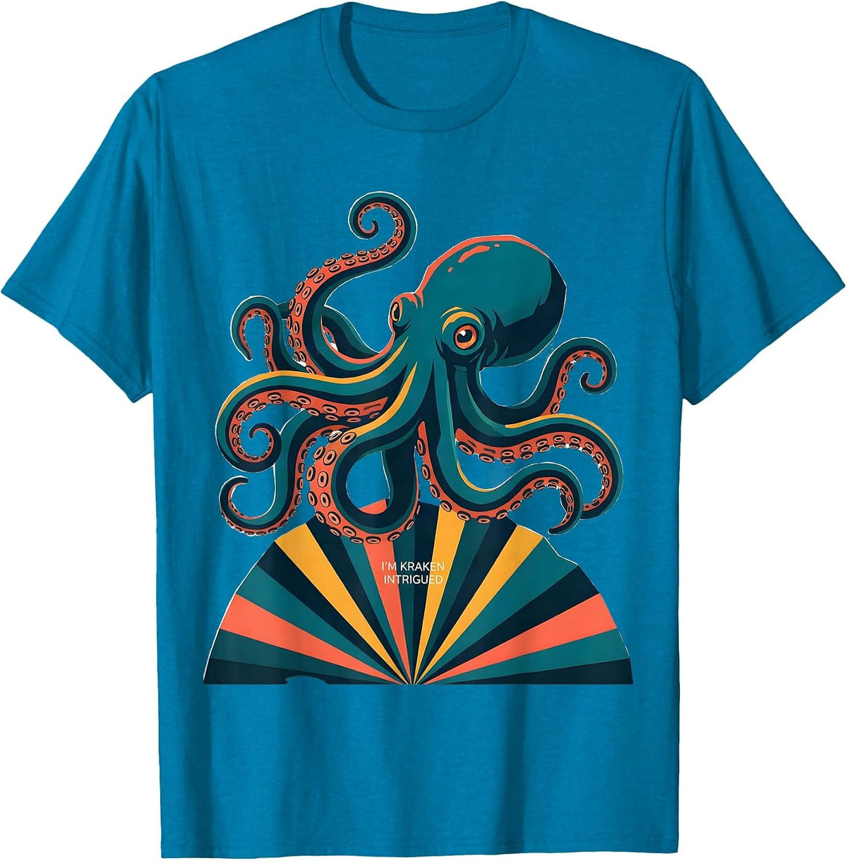 I'm Kraken Intrigued Funny Octopus Sea Monster Vintage T-Shirt - Sapphire Blue