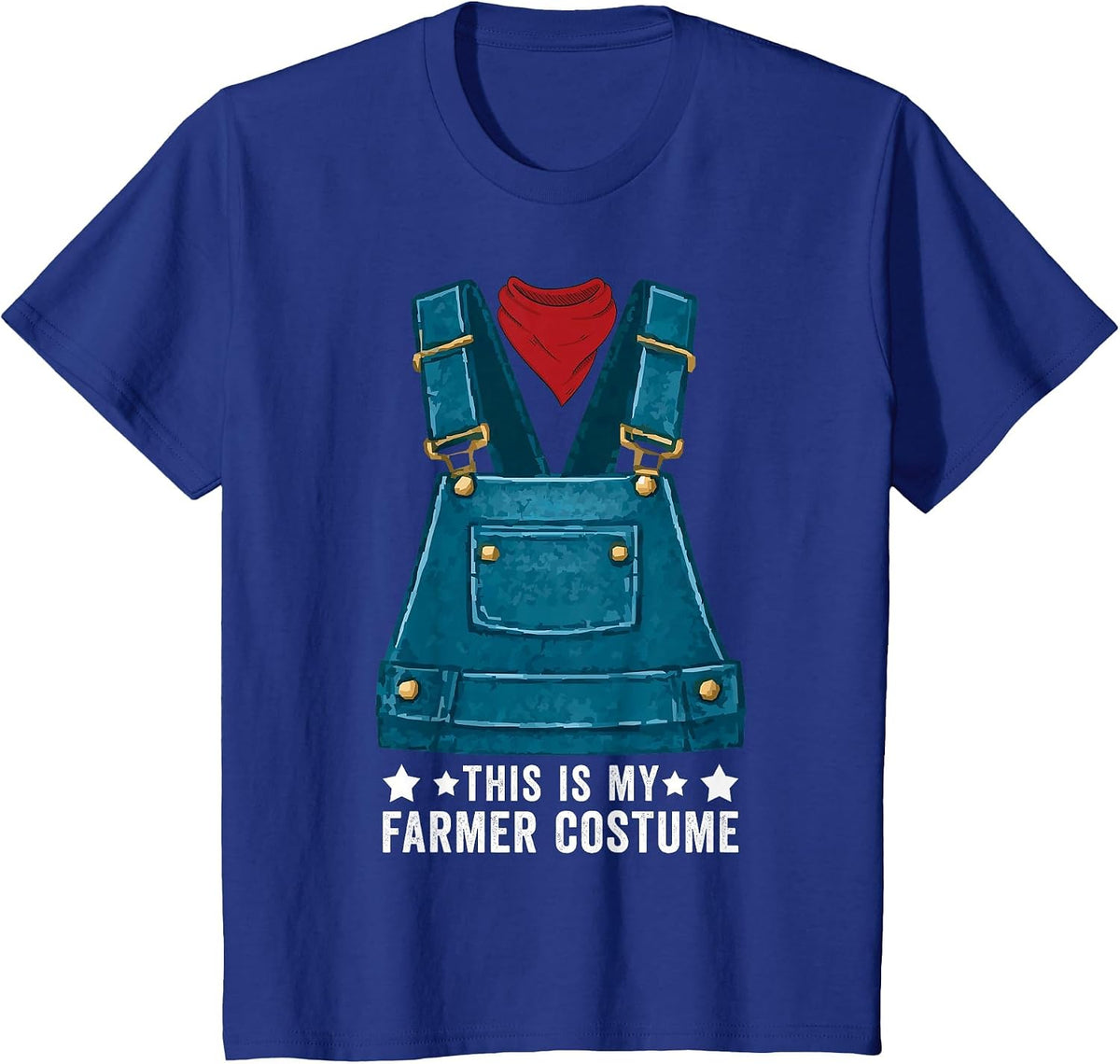 This is My Farmer Costume Halloween Funny Farm Farming T-Shirt - Royal Blue