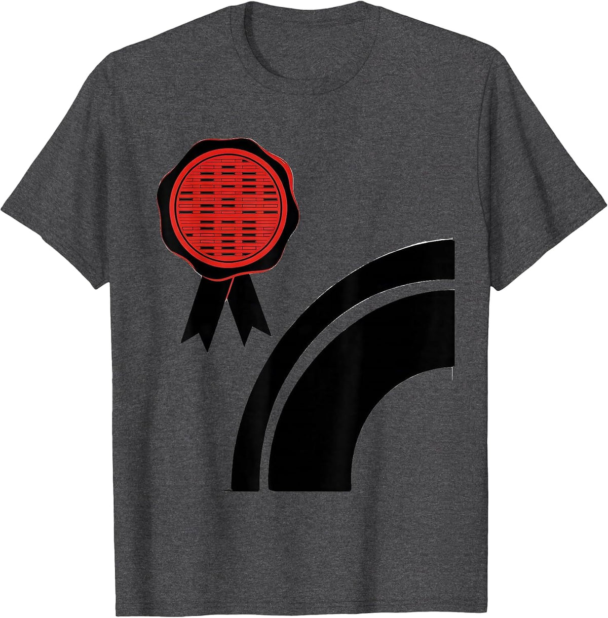Men's Radiology Tech Seal Badge Occupational Humor T-Shirt - Dark Heather Grey