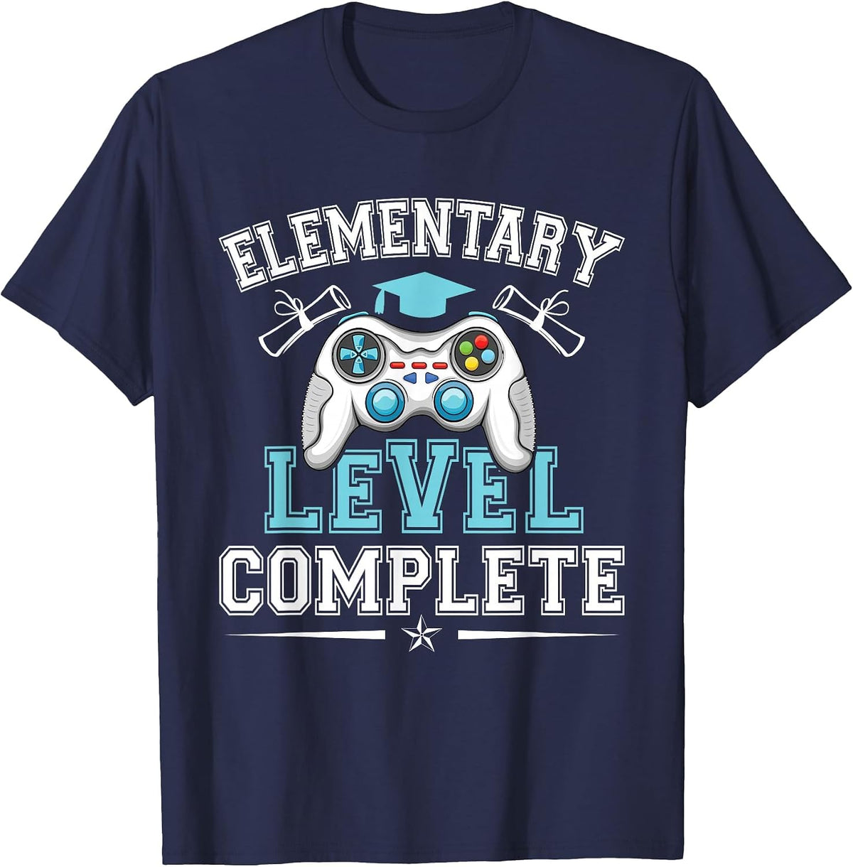 Elementary Level Complete Graduation 2026 Class Elementary T-Shirt - Navy Blue
