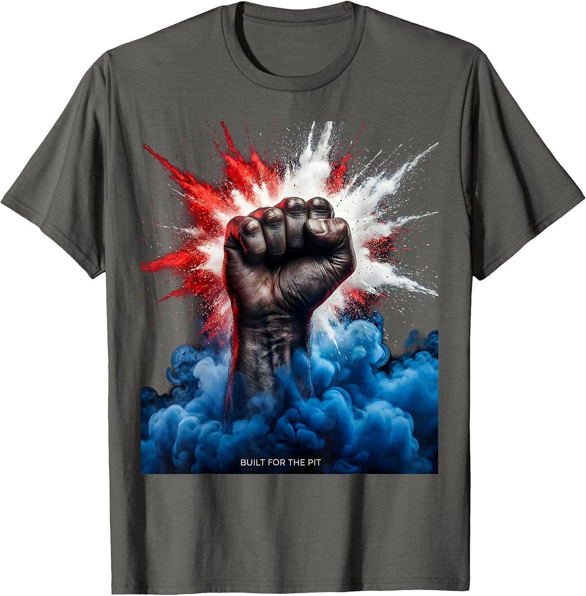 Built for the Pit Metal Music Graphic Design T-Shirt - Asphalt Grey