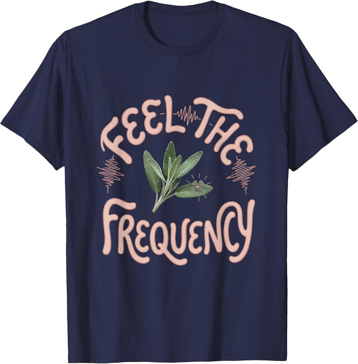 Feel The Frequency Retro Radiology Rad Tech X-Ray Tech T-Shirt - Navy Blue
