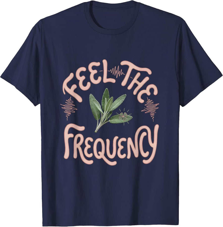 Feel The Frequency Retro Radiology Rad Tech X-Ray Tech T-Shirt - Navy Blue