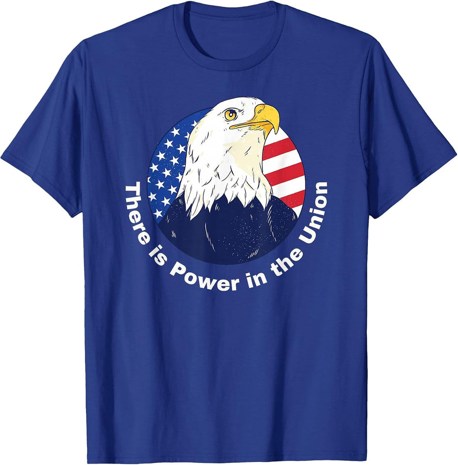 There is Power in the Union - Pro-Union Rights Tee T-Shirt - Royal Blue