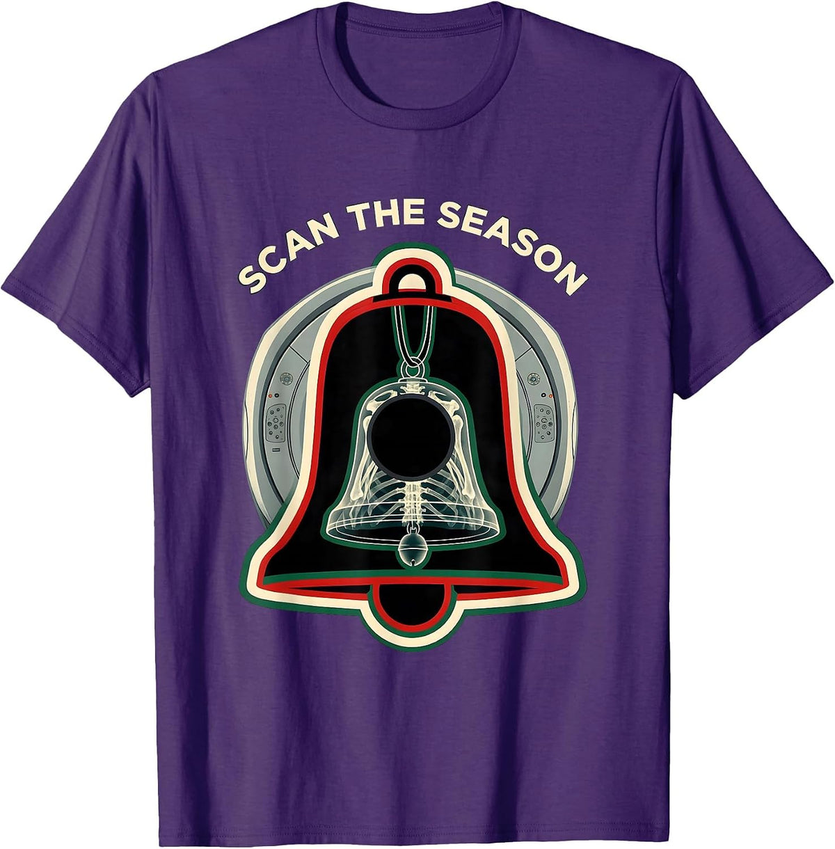 Scan The Season Radiology Tech Christmas Humor T-Shirt - Purple