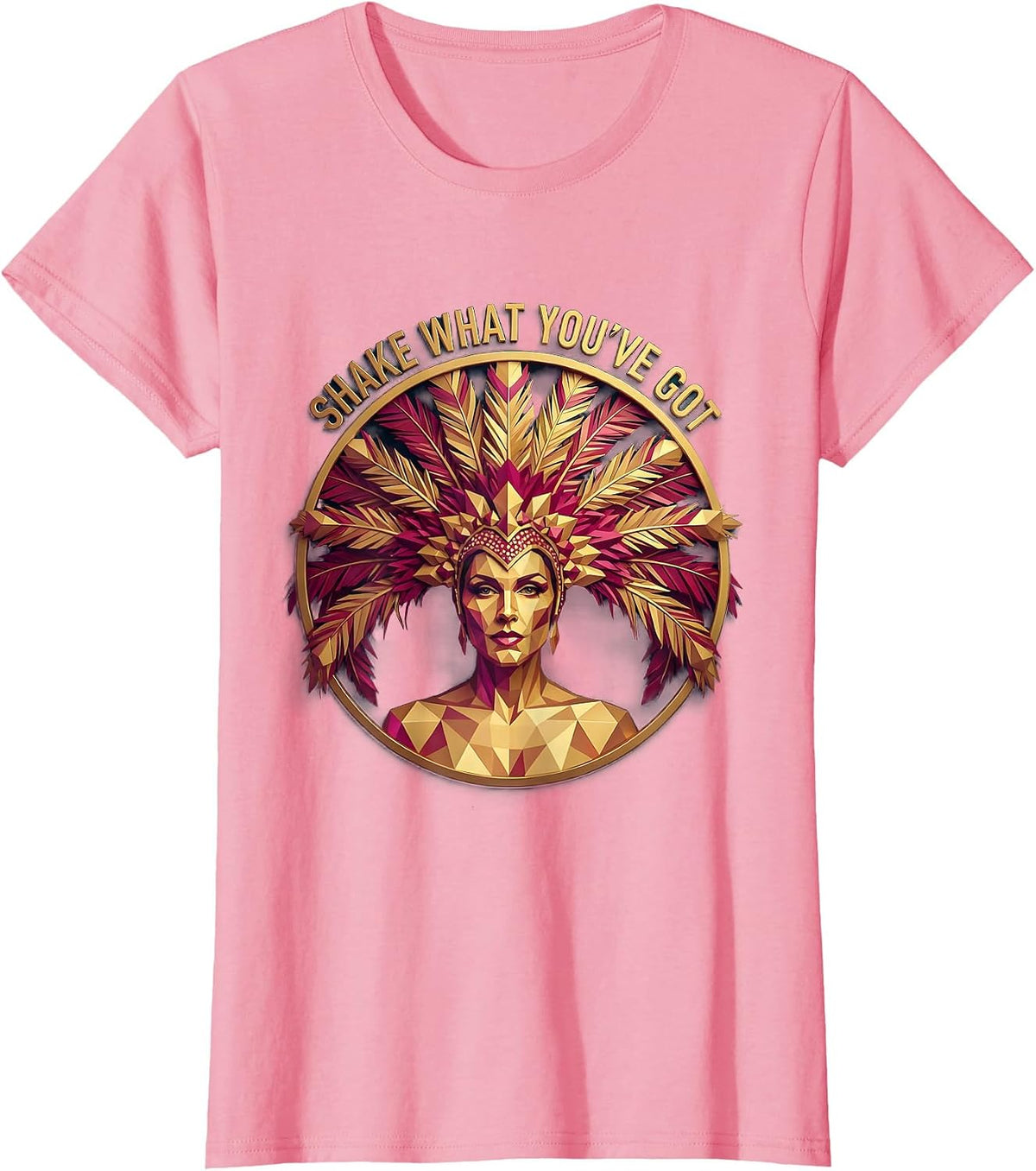 Women's Showgirl Shake What You've Got Dance Design T-Shirt - Pink