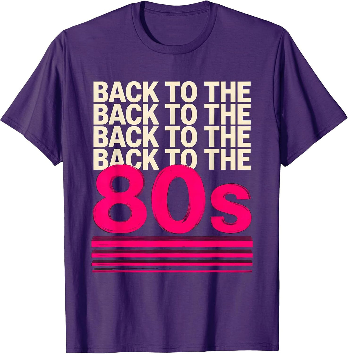 Back To The 80s Retro Costume Party Halloween Vintage Humor T-Shirt - Purple