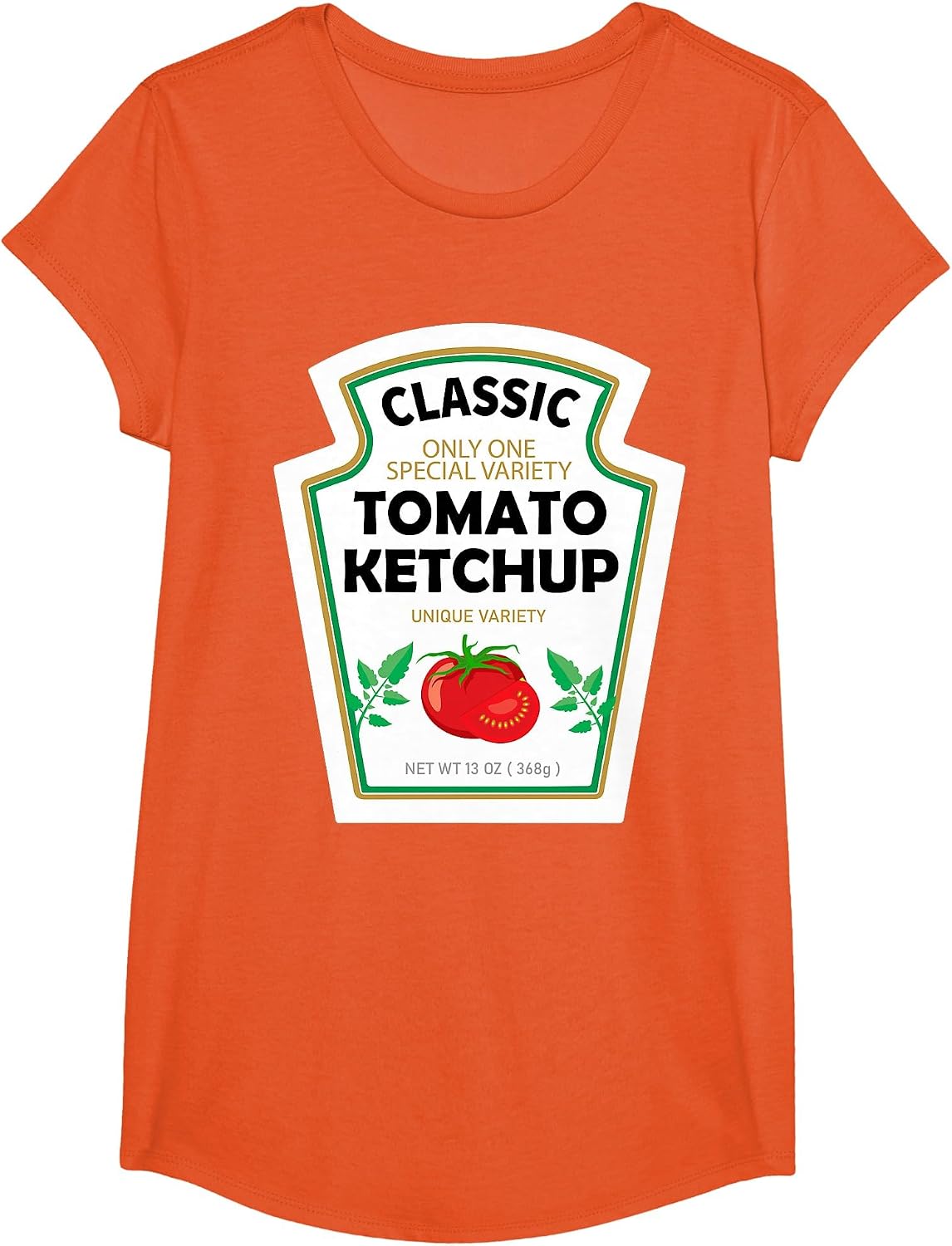 Red Ketchup DIY Costume Matching Couples Groups Halloween T-Shirt - Girls Orange