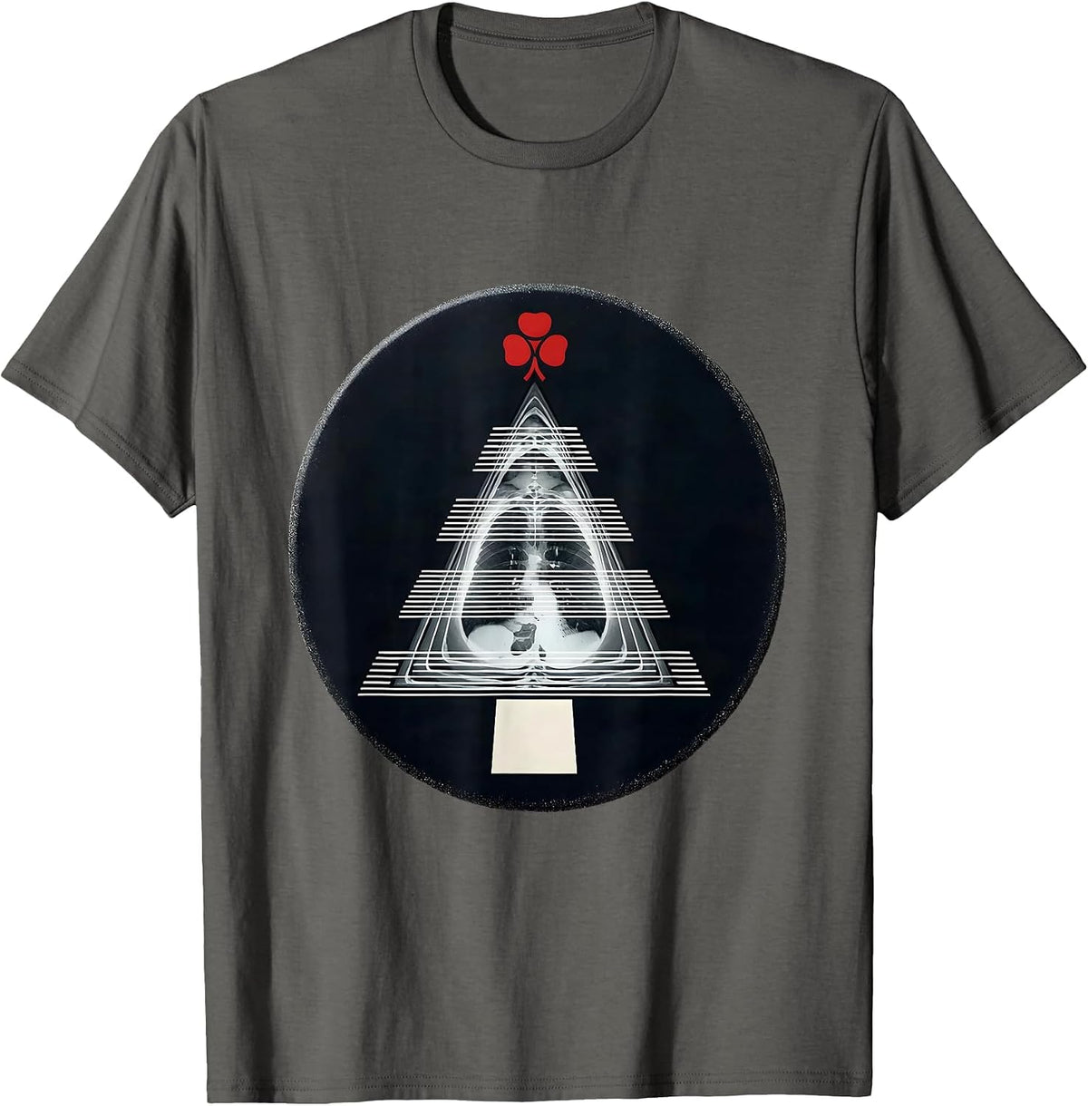 Men's Sealed CT Slice Badge Radiology Tech Christmas Humor T-Shirt - Asphalt Grey