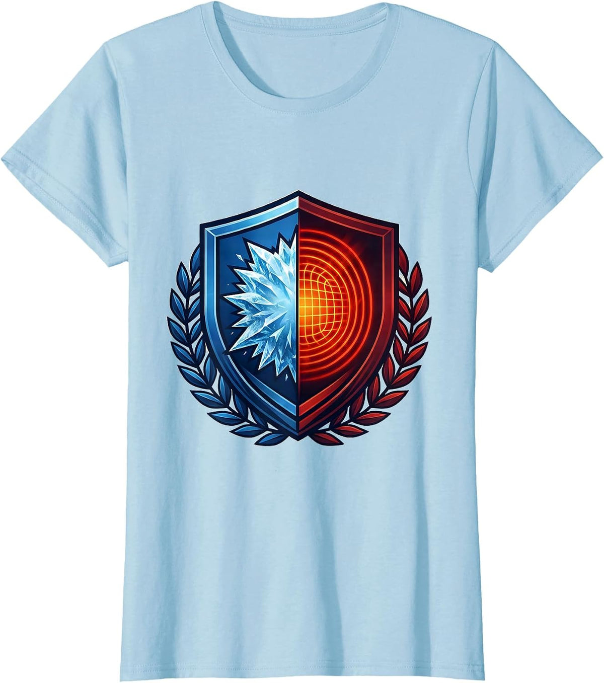 Ice Pack and Heat Pad Physical Therapy Design T-Shirt - Baby Blue