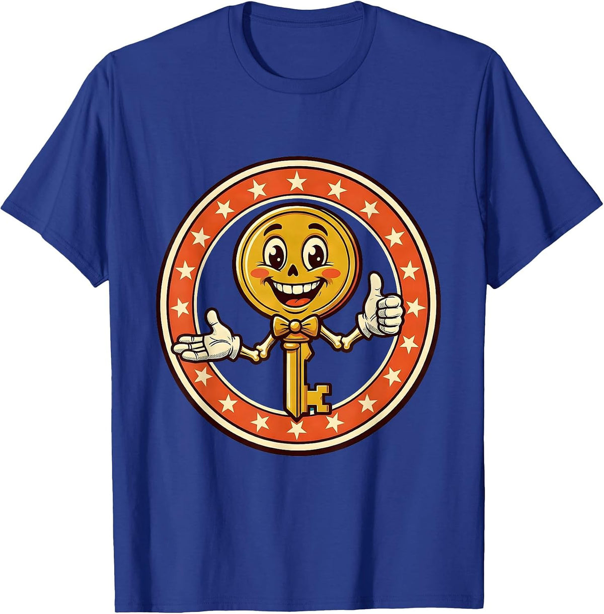 Men's I Cant But I Know A Guy Golden Key Design T-Shirt - Royal Blue
