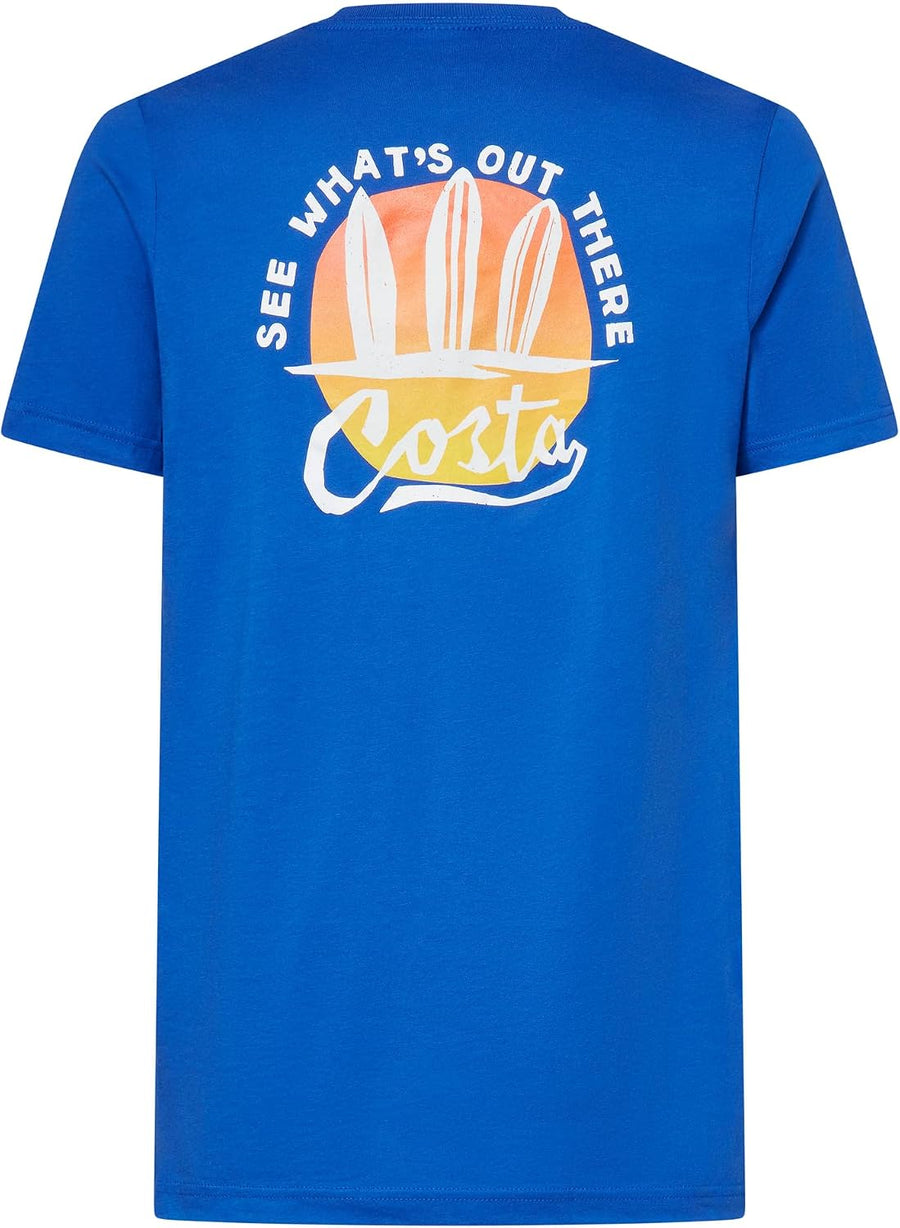 Costa Del Mar Men's Surf Silhouettes T-Shirt - Channel Blue