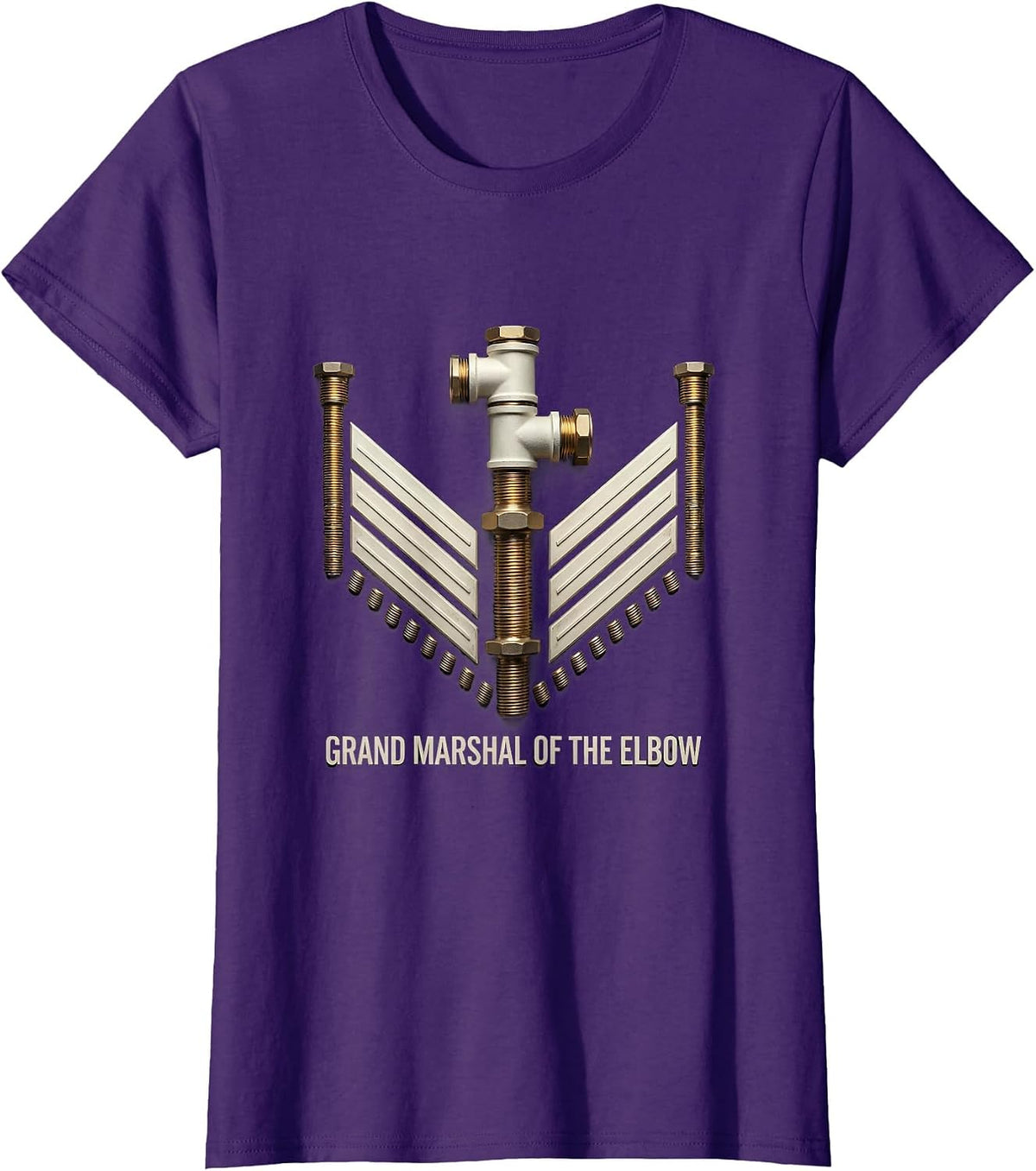 Women's Grand Marshal of the Elbow Funny Plumber Pipefitter Trade T-Shirt - Purple