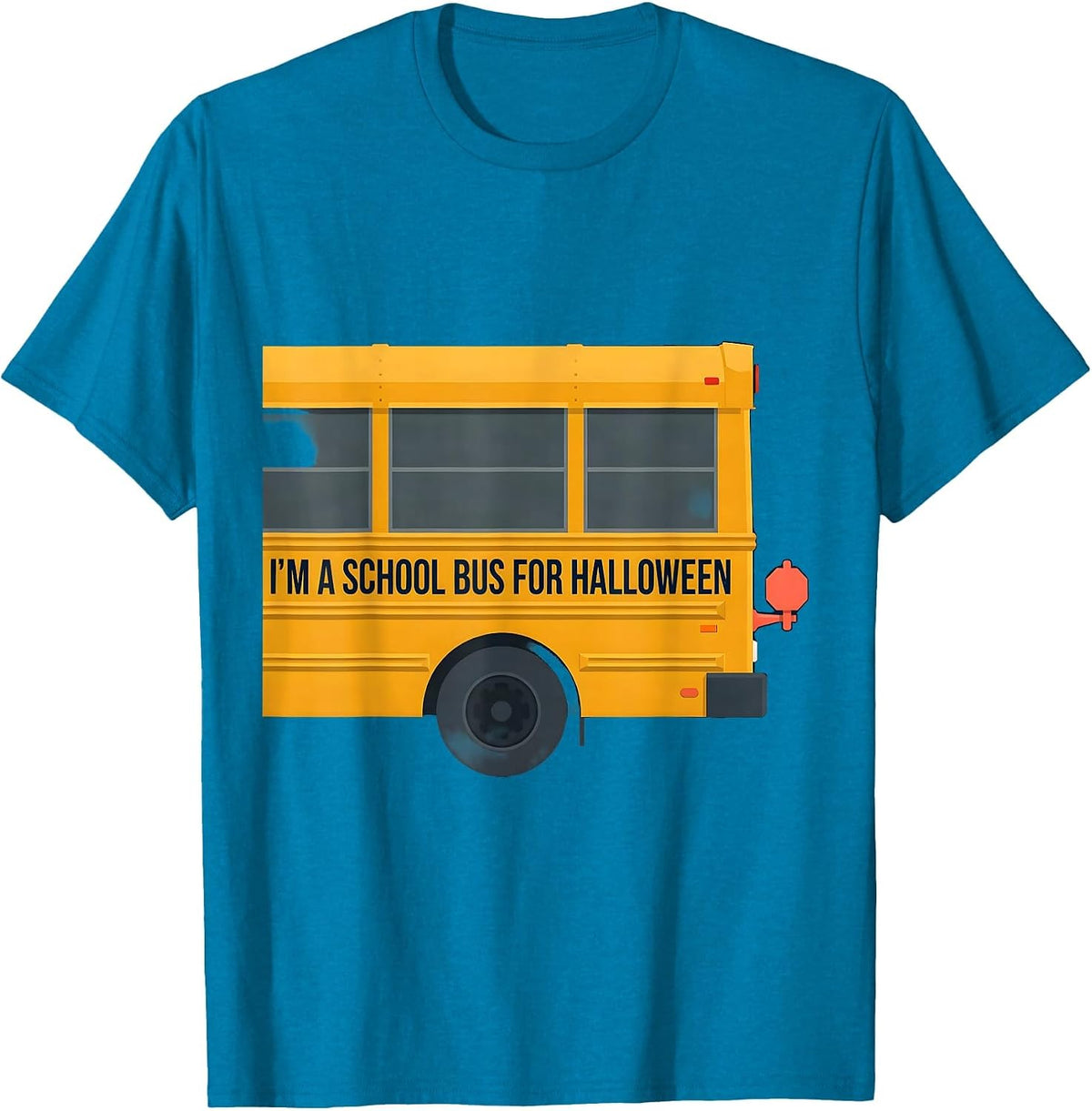 I'm A School Bus For Halloween Funny School Bus Driver T-Shirt - Sapphire Blue