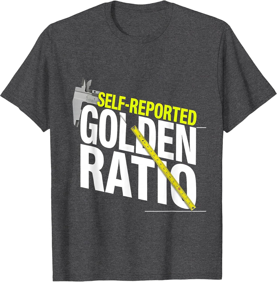 Men's Golden Ratio, Self-Reported Math Geometry Enthusiast T-Shirt - Dark Heather Grey