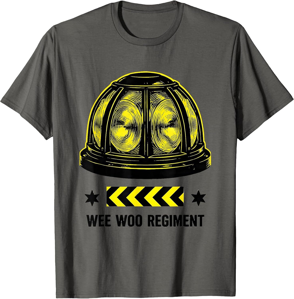 Wee Woo Regiment Funny EMS Paramedic EMT Crew Gag Humor T-Shirt - Asphalt Grey