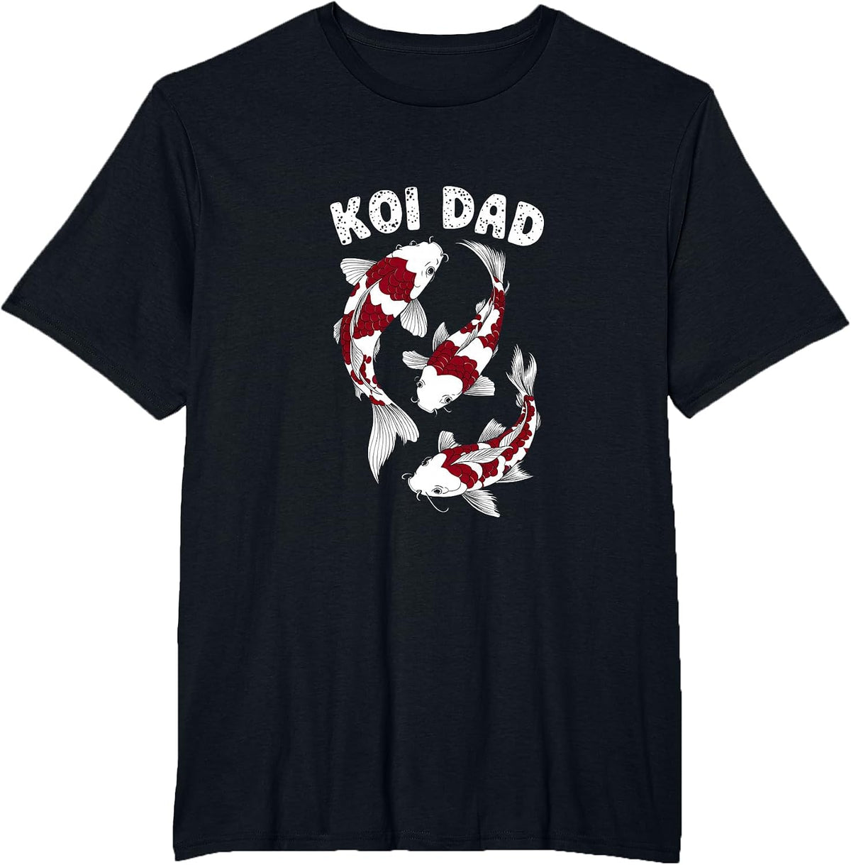 Koi Dad Funny Japanese Koi Fish Lover T-Shirt - Black