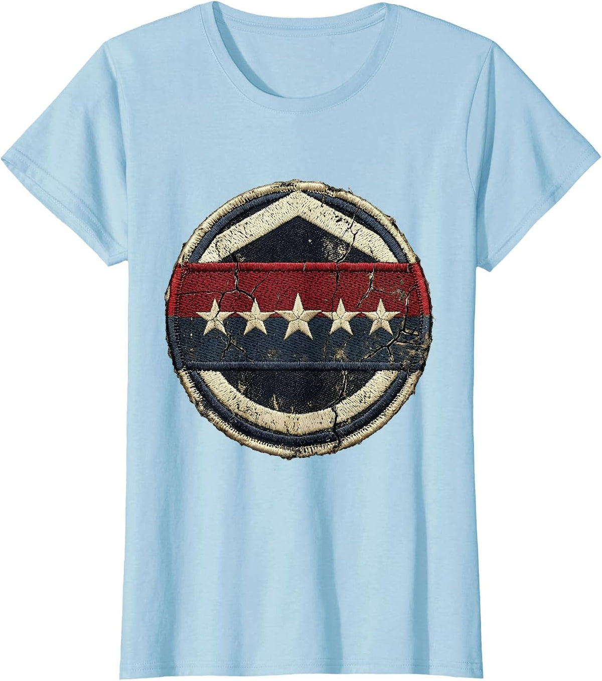 Labor Day Ironworker City Skyline Illustration T-Shirt - Baby Blue