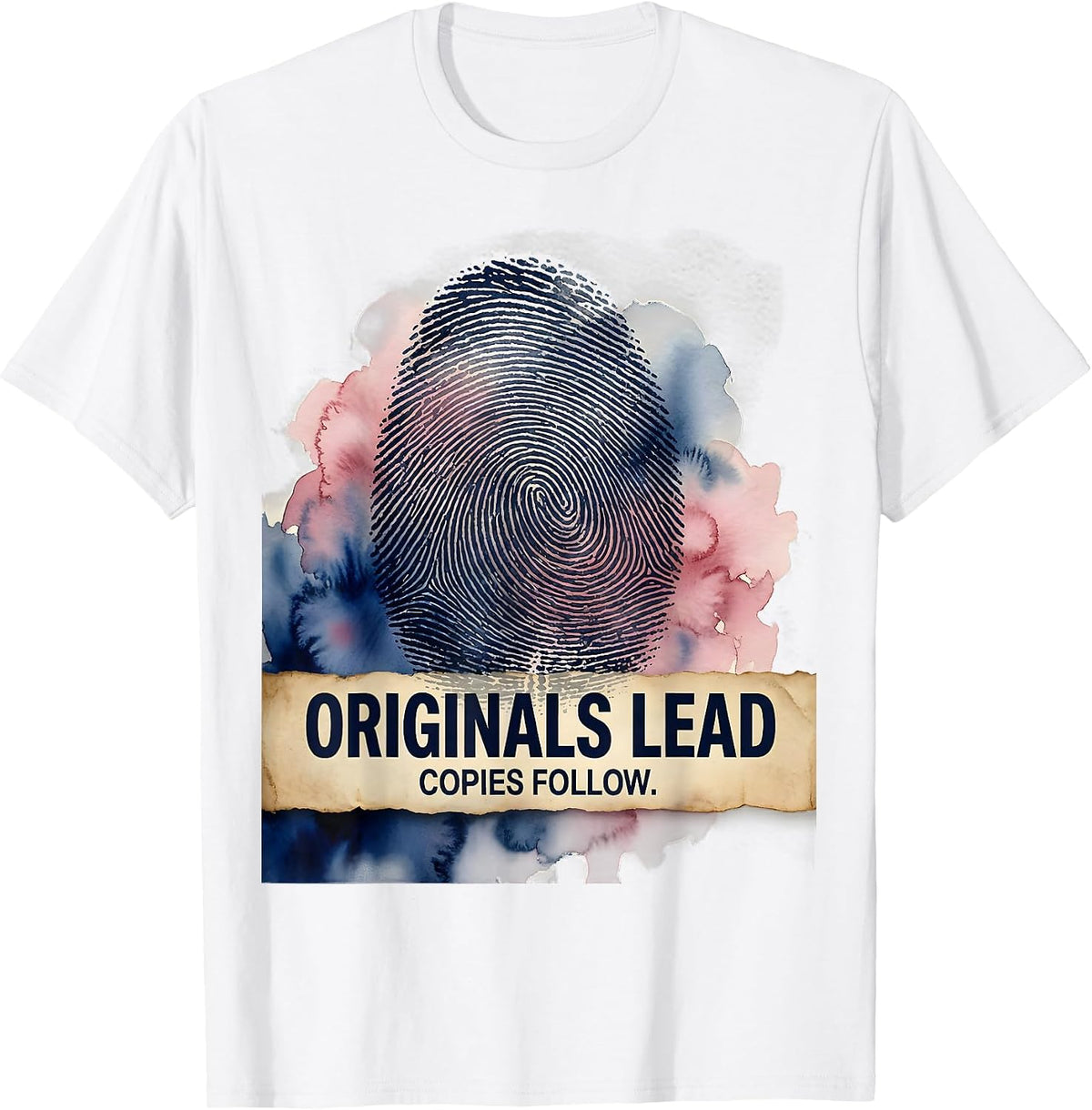 Men's Originals Lead Copies Follow Bold Statement Design T-Shirt - White