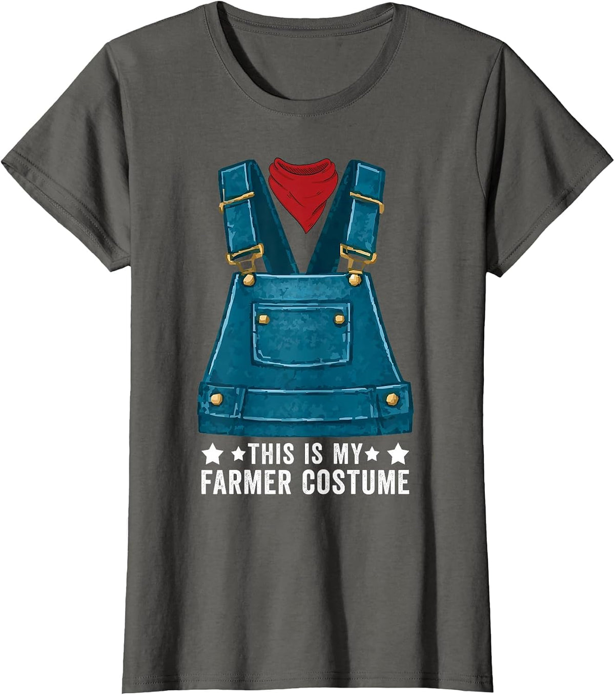 This is My Farmer Costume Halloween Funny Farm Farming T-Shirt - Asphalt Grey