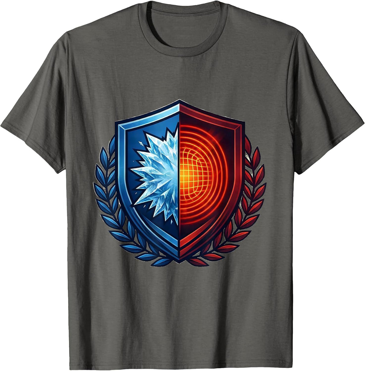 Ice Pack and Heat Pad Physical Therapy Design T-Shirt - Asphalt Grey