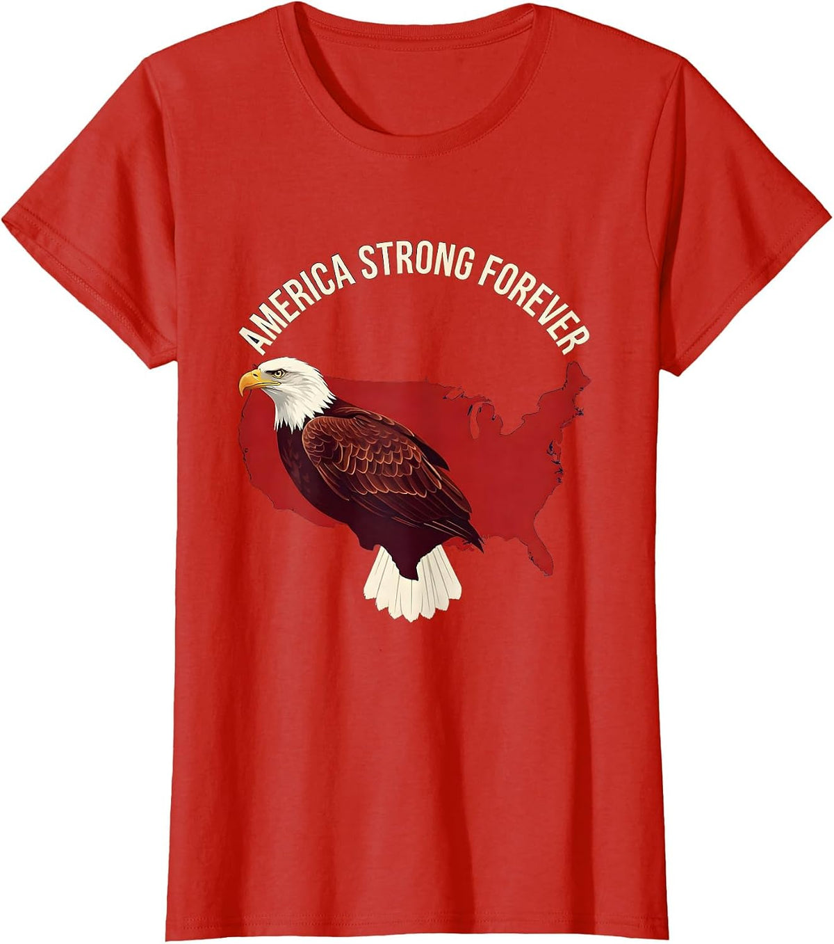 America Strong Forever Patriot Day Design T-Shirt - Red