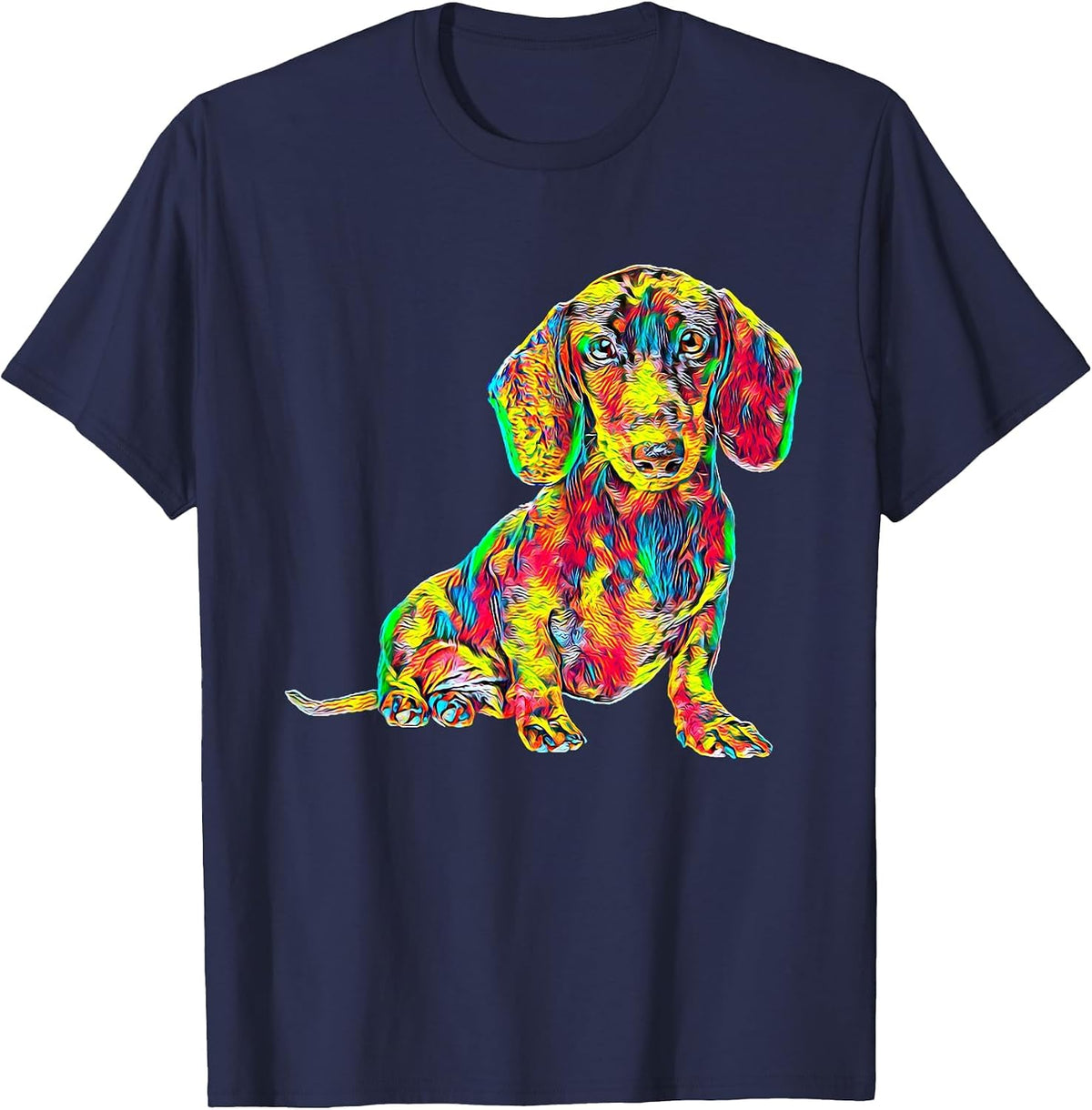 Cool Dachshund Breed Dog T-Shirt - Navy Blue