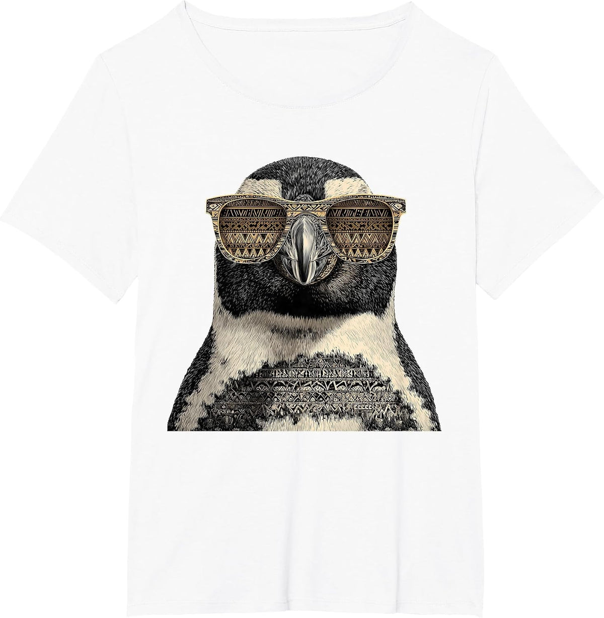 Penguin Wearing Sunglasses Motif Ocean Penguin Animal Lover T-Shirt - White