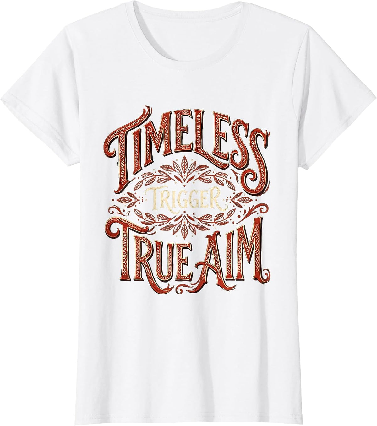 Retro Rifle Timeless Trigger True Aim Design T-Shirt - White