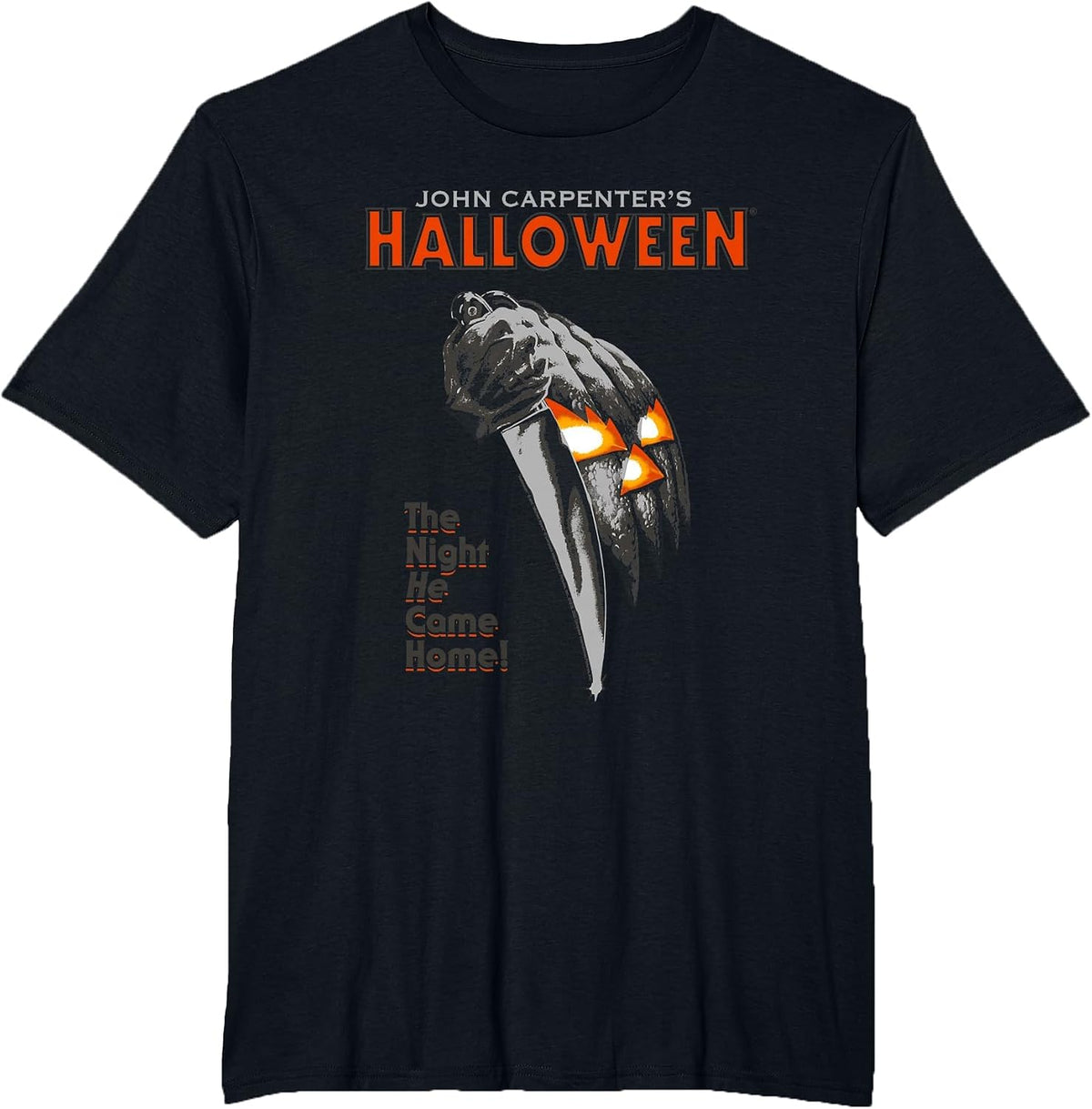 Halloween The Night He Came Home Poster Horror Movie T-Shirt - Black