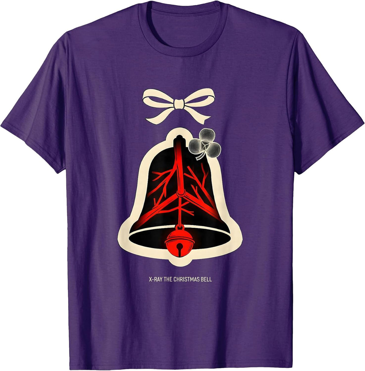 X-Ray The Christmas Bell Funny Radiology Tech Christmas T-Shirt - Purple