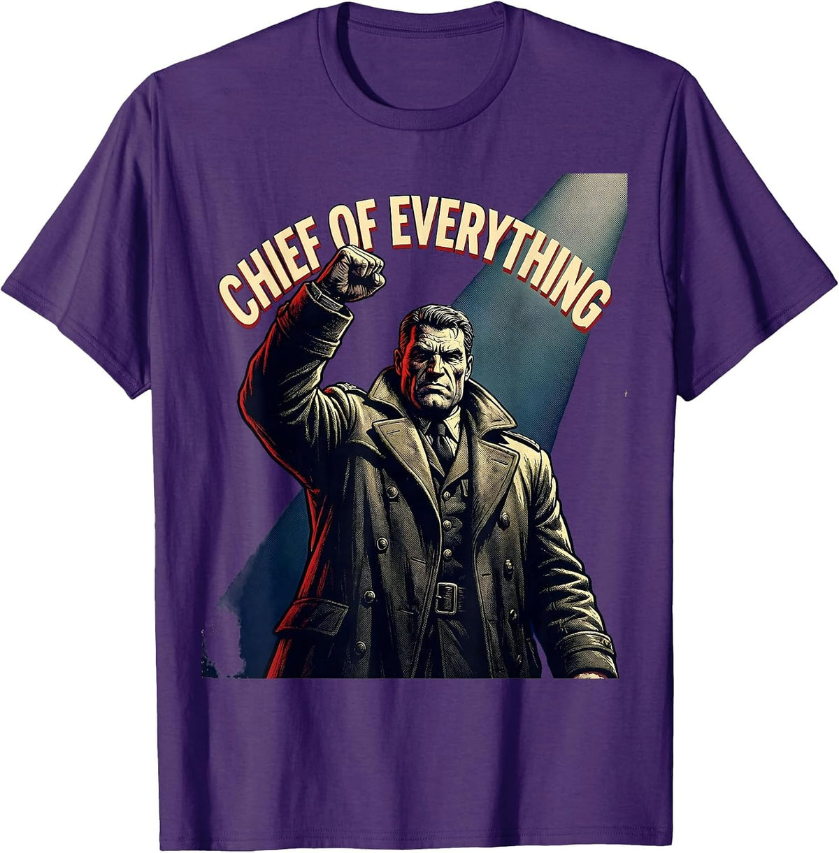 Men's Chief of Everything President Commander Design T-Shirt - Purple