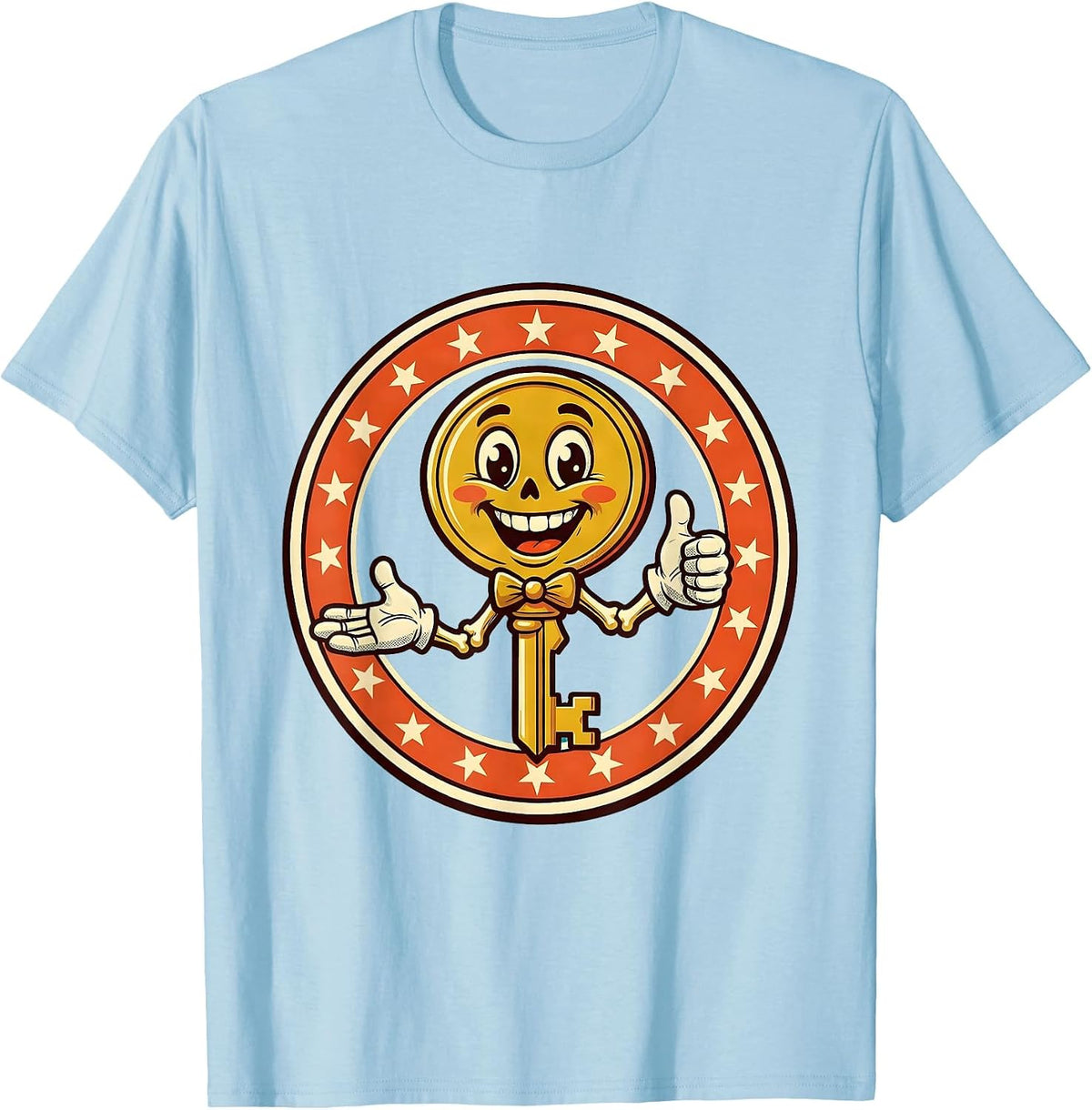 Men's I Cant But I Know A Guy Golden Key Design T-Shirt - Baby Blue