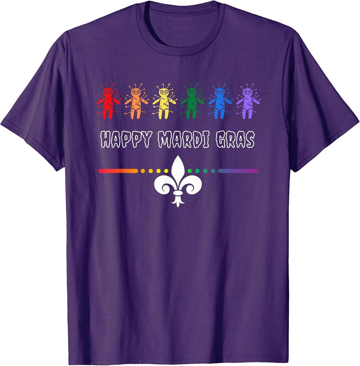 Mardi Gras LGBTQ Gay Pride Goth LGBT New Orleans T-Shirt - Purple