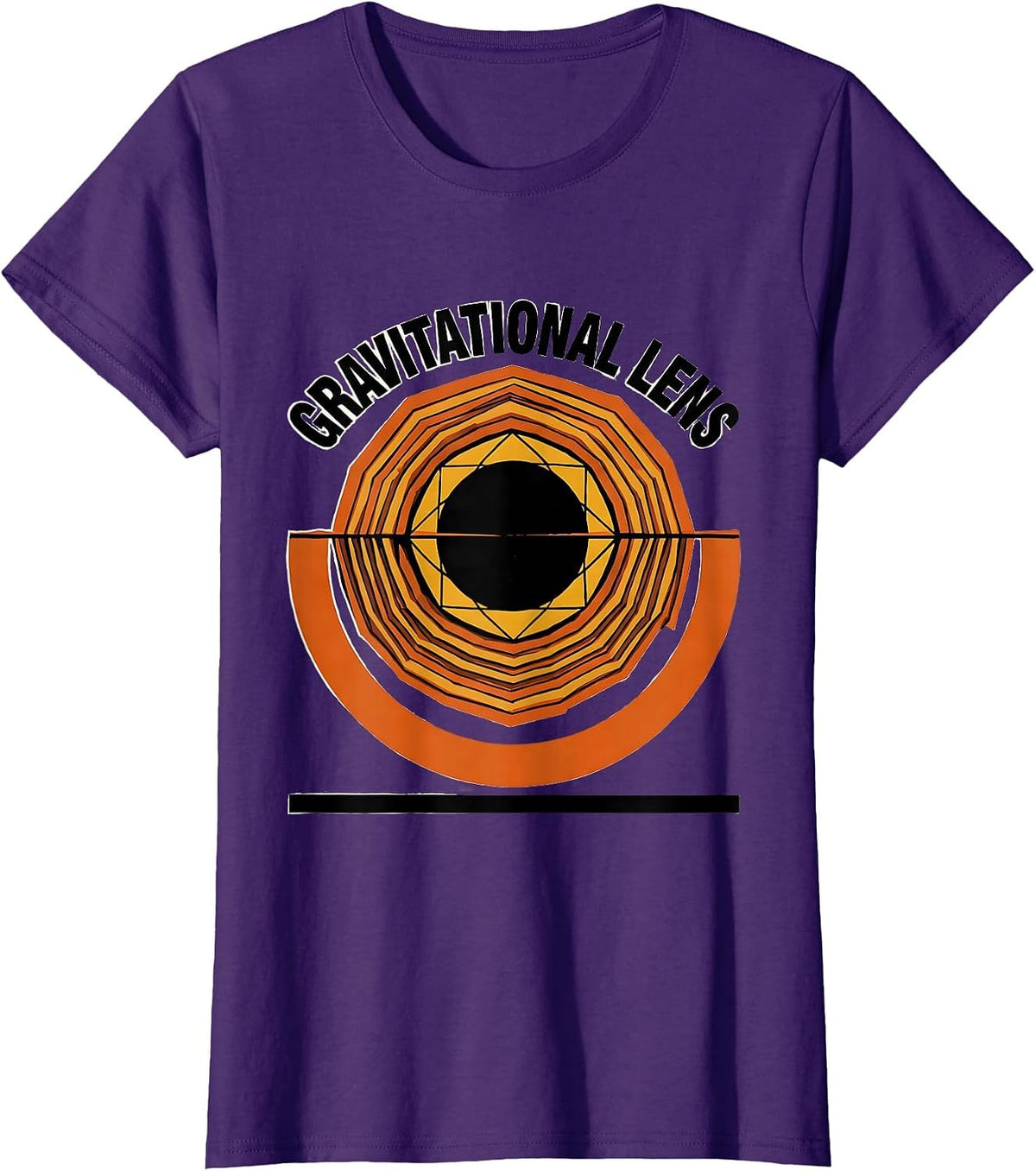 Women's Gravitational Lens Black Hole Astrophysics Science T-Shirt - Purple
