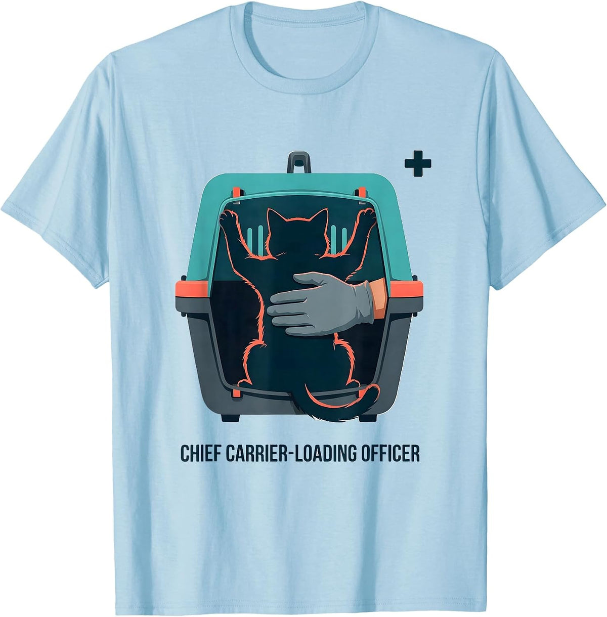Men's Chief Carrier-Loading Officer Funny Veterinarian Gift Vet T-Shirt - Baby Blue